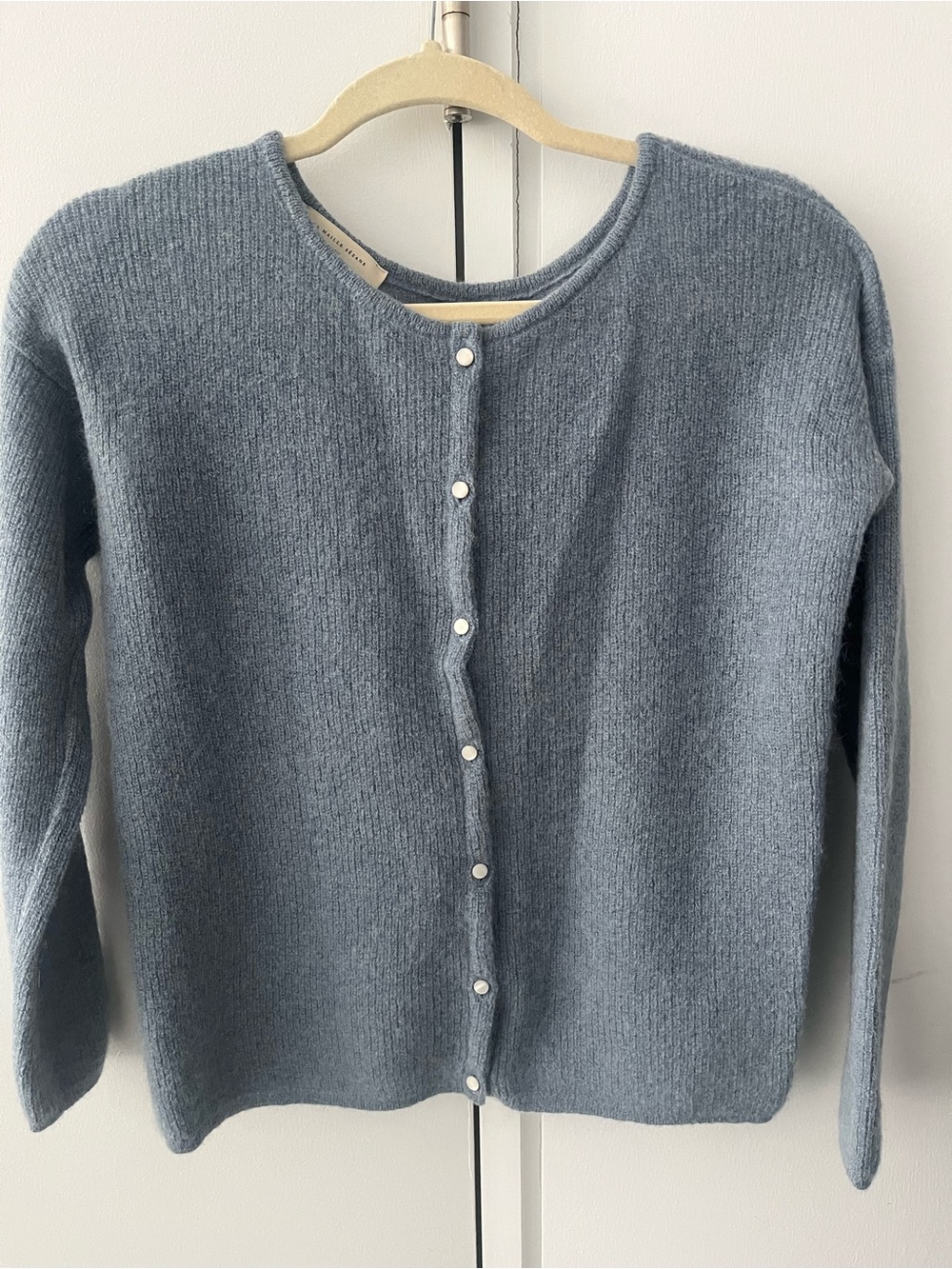 Sezane Gaspard Cardigan in Vintage Blue XXS